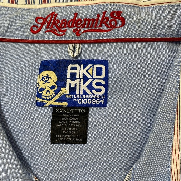 Akademiks AKS MKS Men’s Button Down Long Sleeve Size XXXL ( - Picture 2 of 4